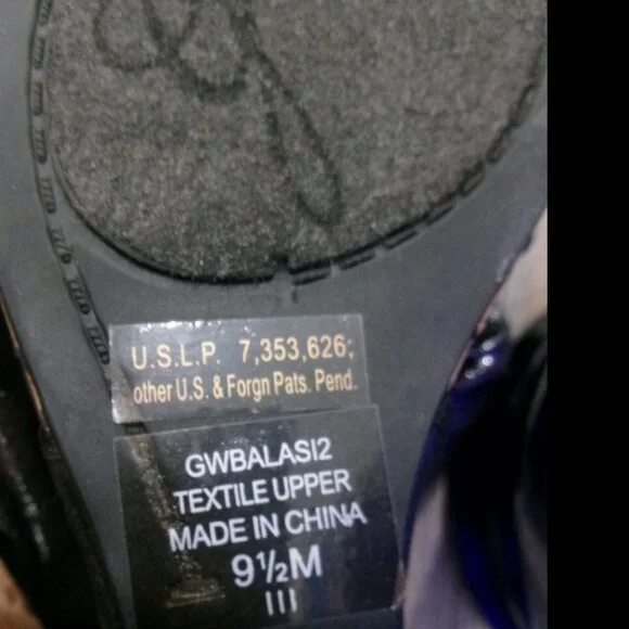 Near New GUESS Balasi Shimmery Black Silver Rhinestone Wedge Platform Shoes 9.5 - Picture 14 of 16